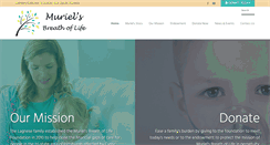 Desktop Screenshot of murielsbreathoflife.org